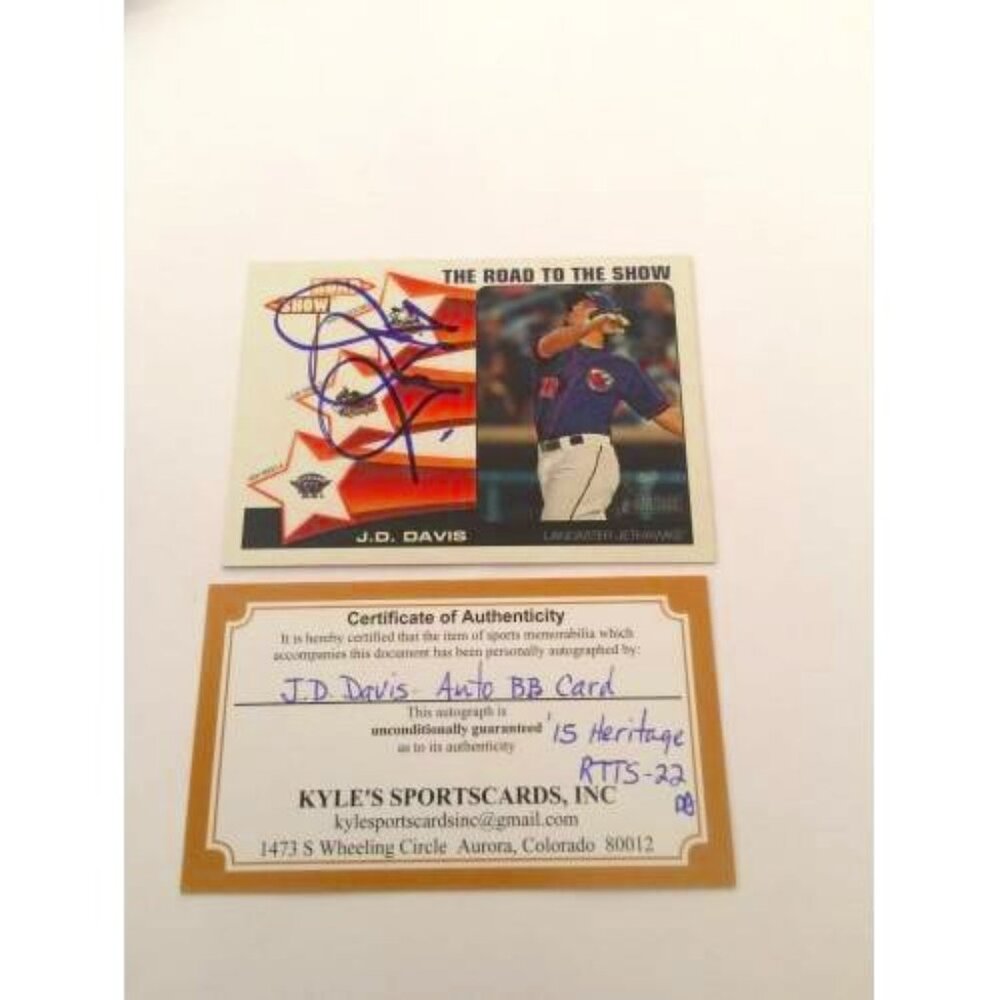 2015 Topps HERITAGE J.D. Davis HOUSTON ASTROS Auto #RTTS-22 (058)